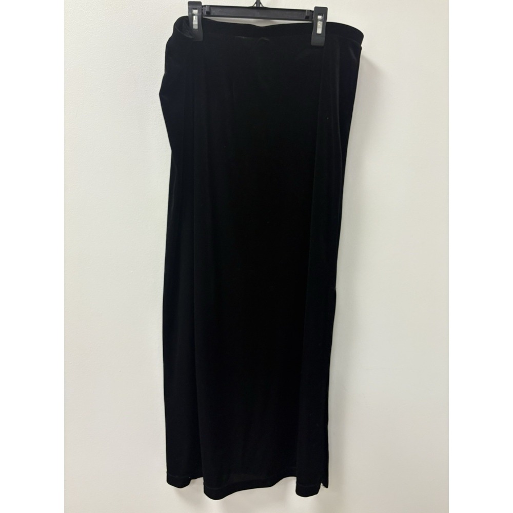 VTG Fashion Bug Black Maxi Skirt 18/20 Velvet Whimisgoth Fairy Boho